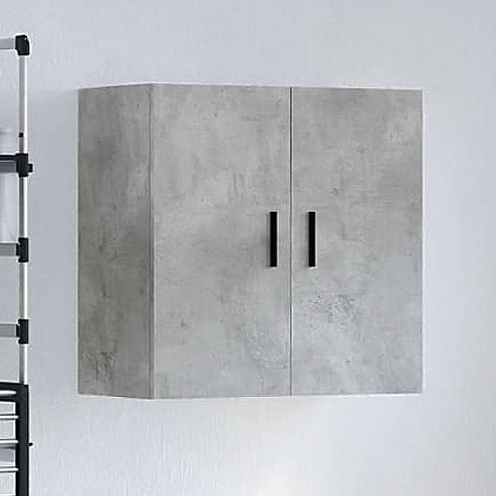 vidaXL 2 Door Concrete Grey Wall Cabinet Image 1