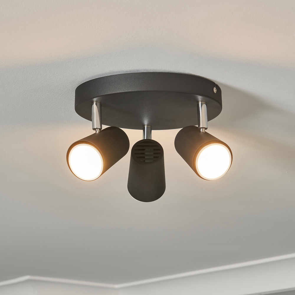 Inlight Aurora Black 3 Spot Light Plate Image 2