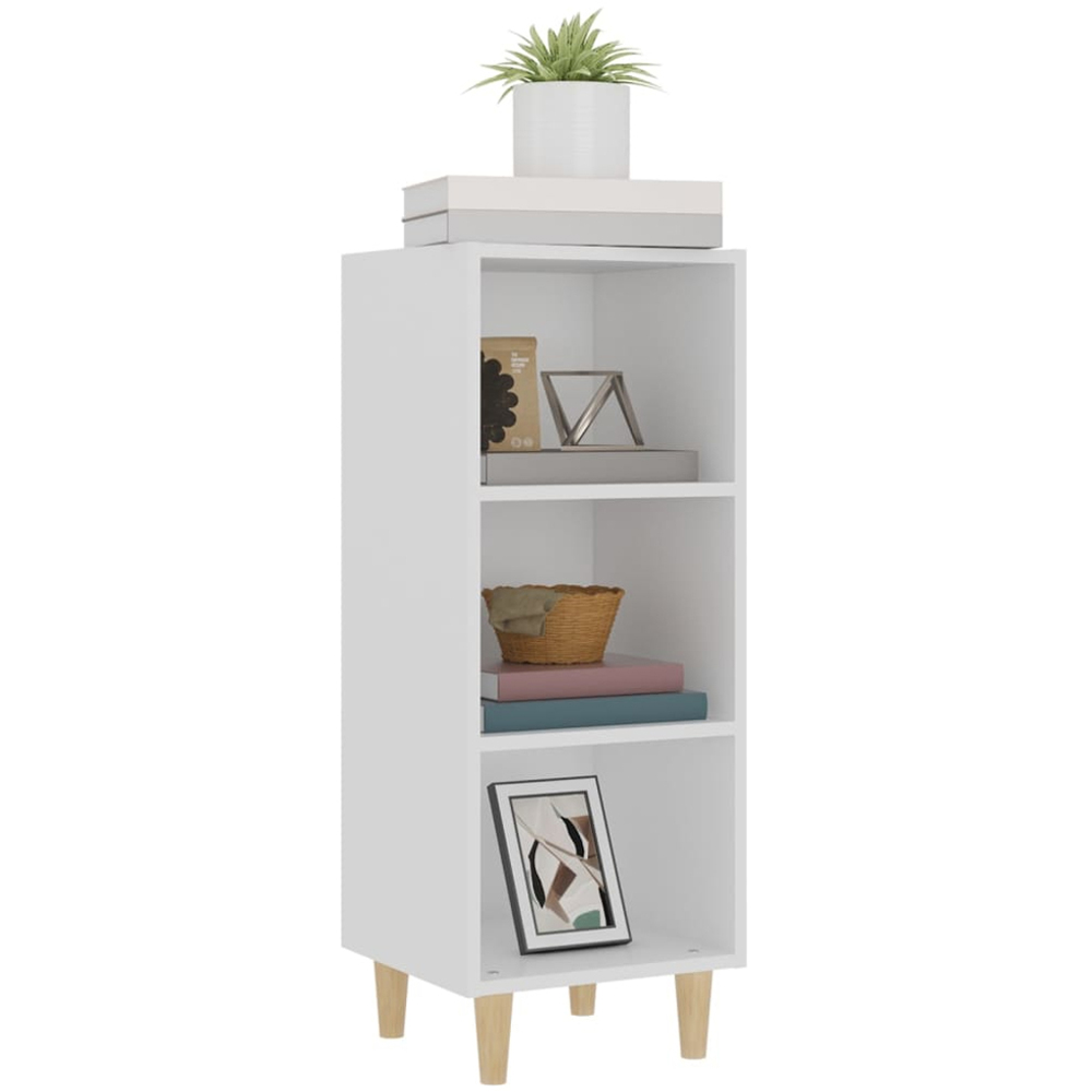 vidaXL 3 Shelf White Sideboard Image 3