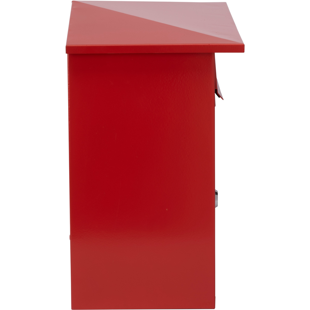 Burg-Wachter Mersey Red Wall Mounted Galvanised Steel Post Box Image 4
