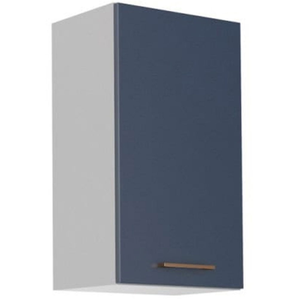 Impact Furniture Nora Single Door Dark Navy Slim Kitchen Wall Cabinet Unit 400mm Image 1