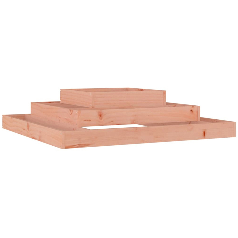 vidaXL 3 Tier Brown Douglas Wood Raised Garden Bed 27 x 110 x 110cm Image 1
