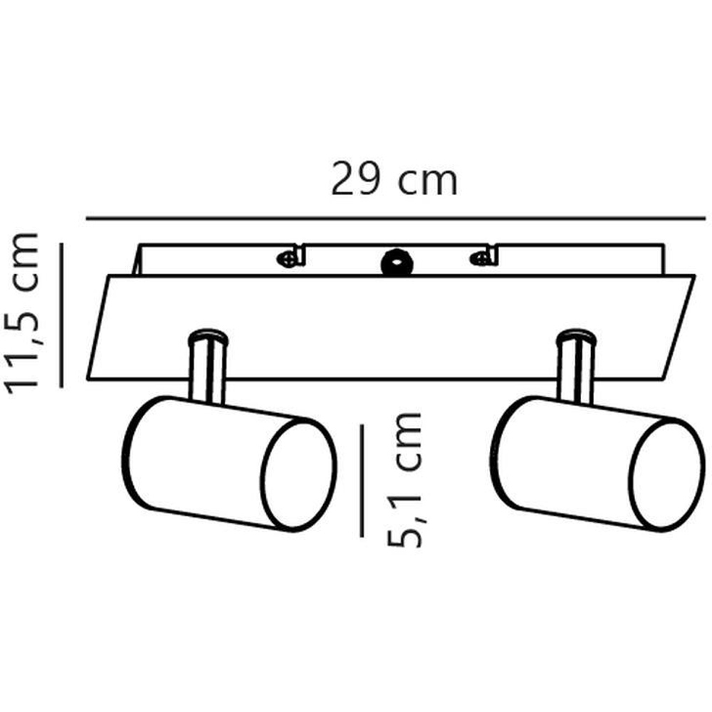 Nordlux Frida 2-Spot White Adjustable Spotlight Bar Image 2