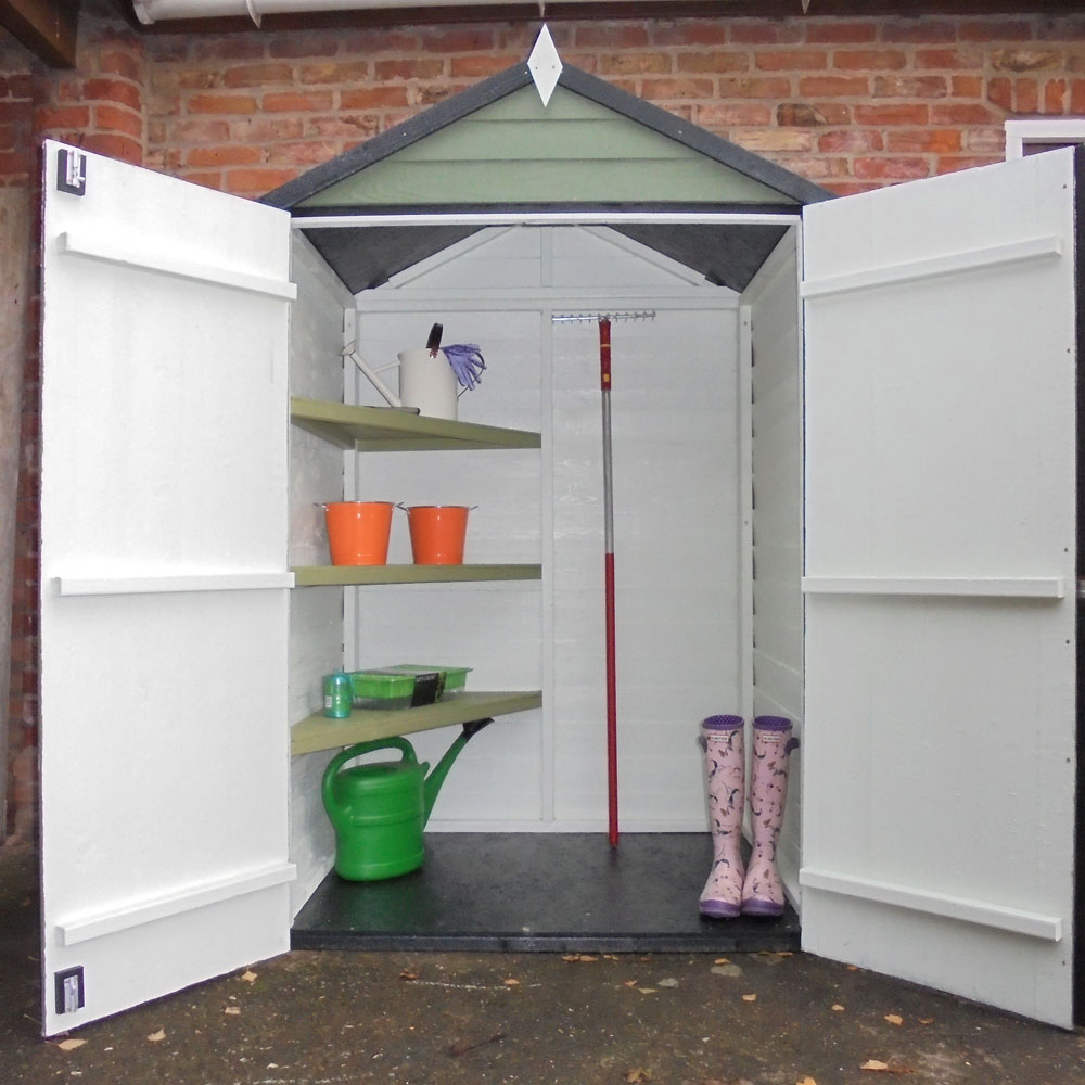 Shire 4 x 3ft Double Door Dip Treated Overlap Apex Shed Image 4