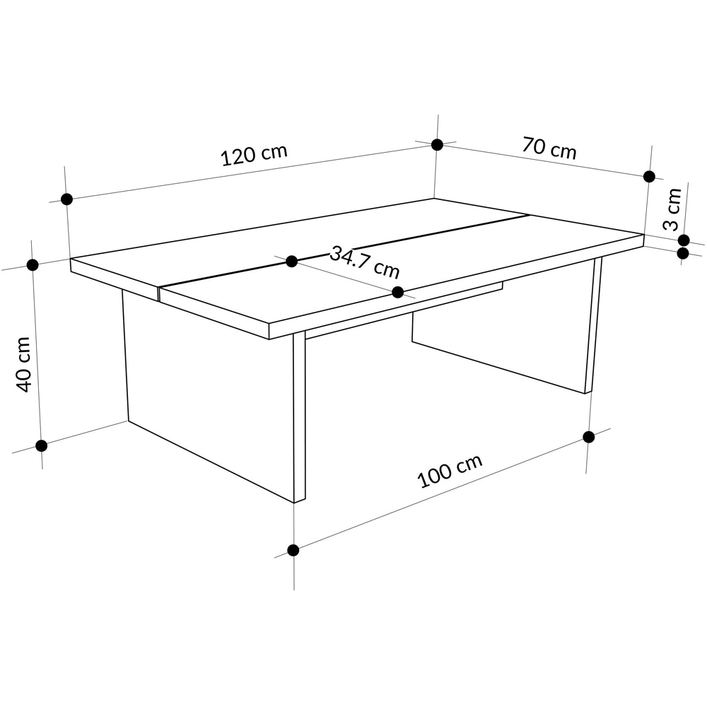 Decortie Loana Deep Oud Coffee Table with 2 Piece Top Image 6