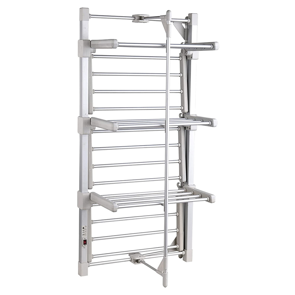 GlamHaus 3 Tier Heated Clothes Airer and Cover Image 8