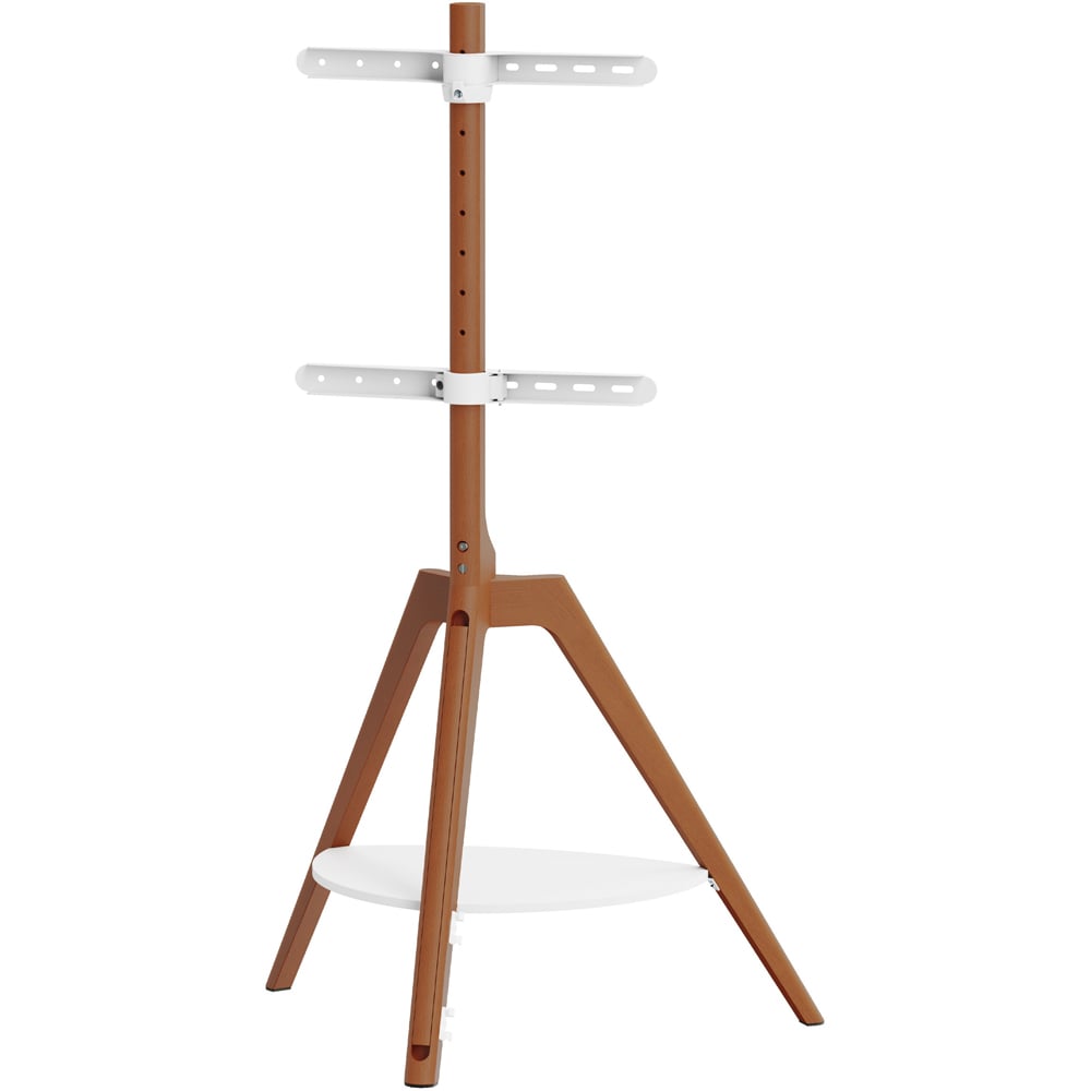 TTAP Tripod Single Shelf Light Wood Floor TV Stand Image 5