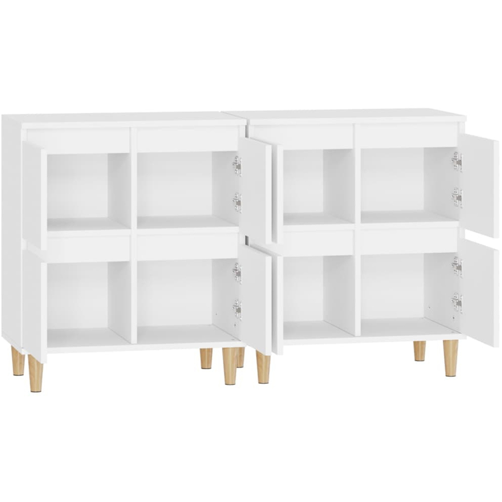 vidaXL 2 Door White Sideboard Set of 2 Image 7