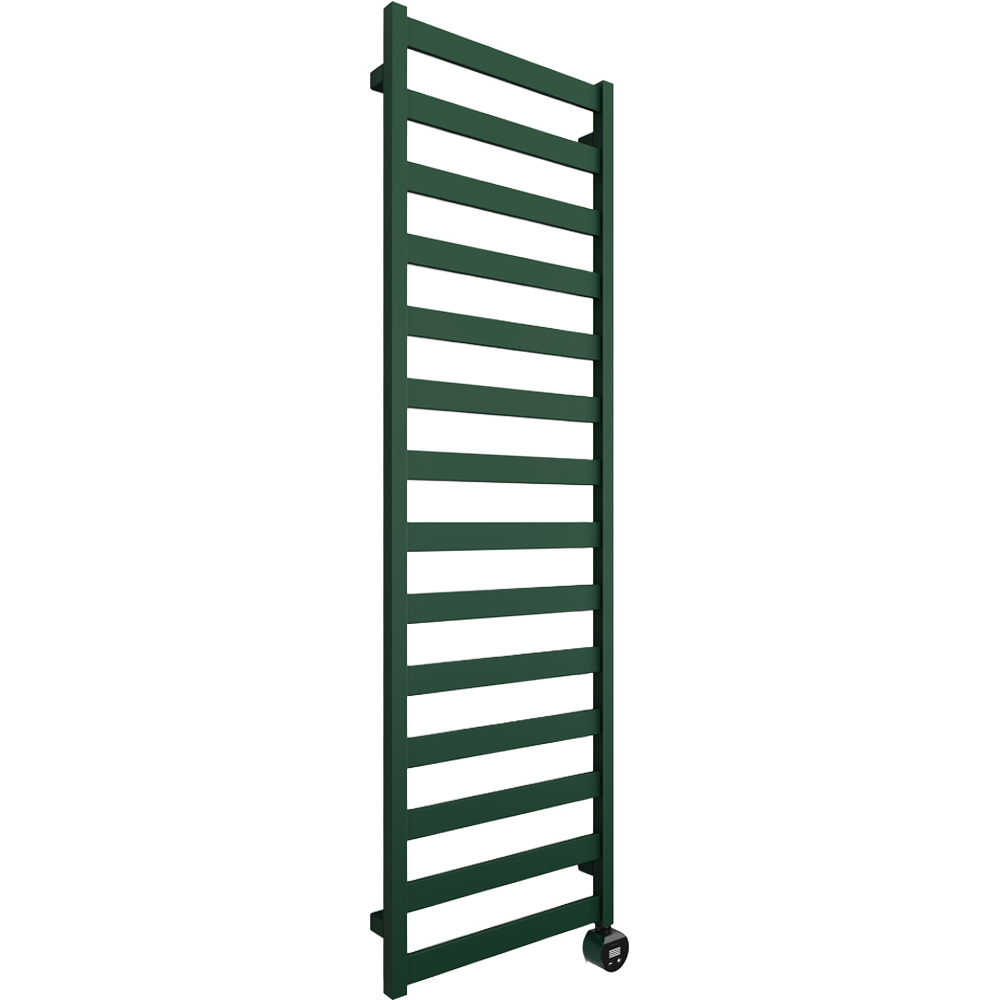 Terma Vivo Matt Green Electric Towel Rail with VEO Element Controller 1630 x 500mm Image 1