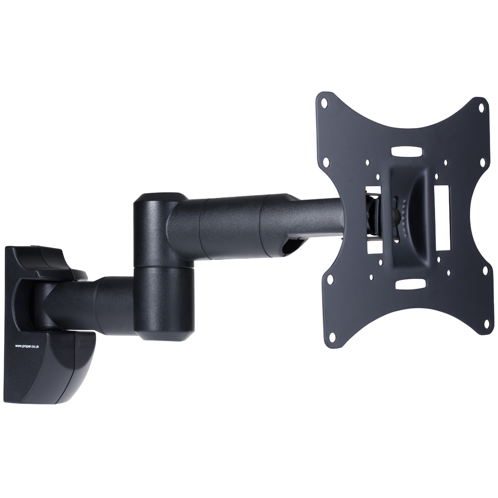 ProperAV Black 23 to 43 Inch Swing Arm Tilt and Swivel TV Bracket Image 1