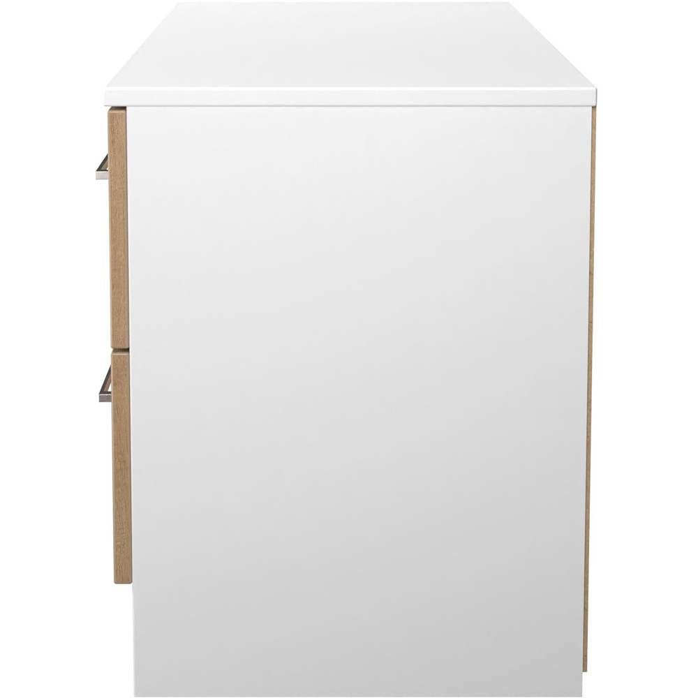 Crowndale Worcester 4 Drawer Slatt Effect and White Bed Box Ready Assembled Image 4