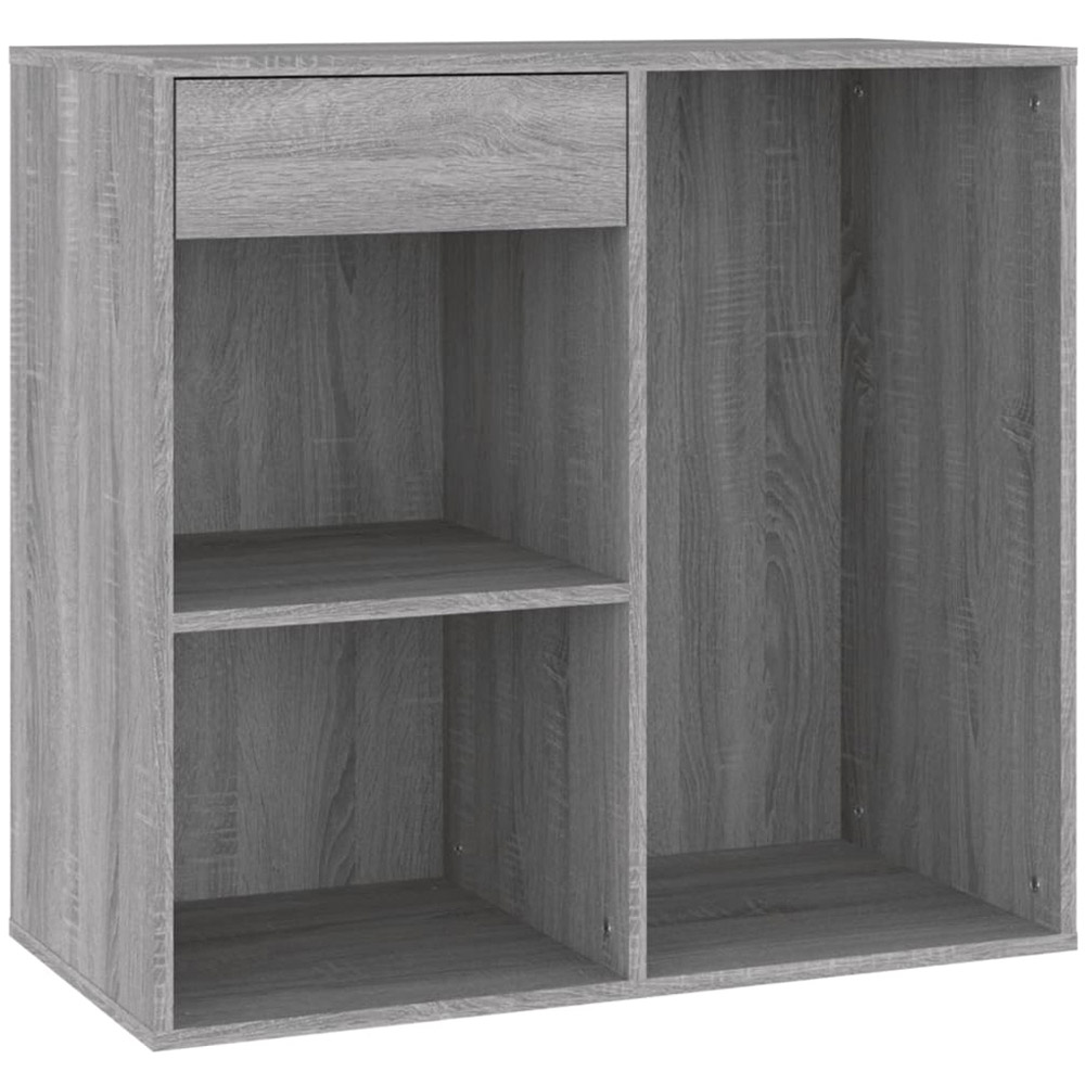 vidaXL Single Drawer 3 Shelf Grey Sonoma Cosmetic Cabinet Image 2