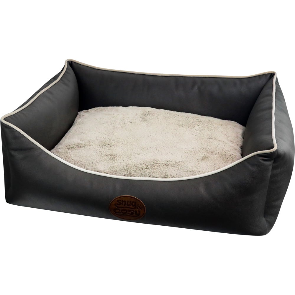 Snug Cosy Tuscany XL Rectangle Slate Dog Bed Wilko