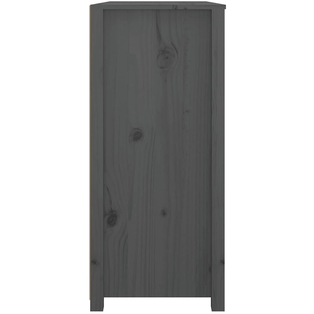 vidaXL 8 Drawer Grey Solid Pine Wood Sideboard Image 5