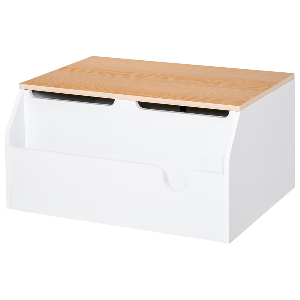 HOMCOM Kids White Storage Box with Lid Image 2