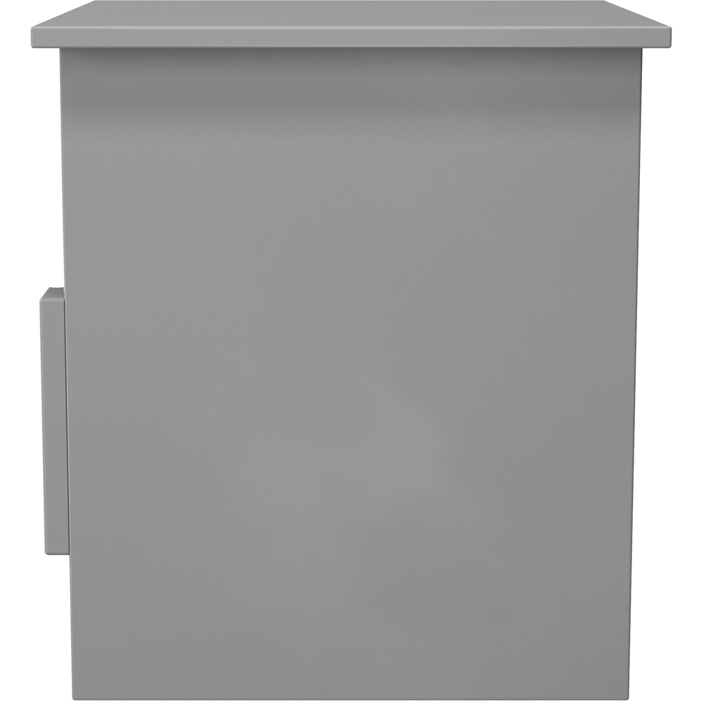 Crowndale Milan Single Drawer Single Shelf Dusk Grey Lamp Table Ready Assembled Image 3