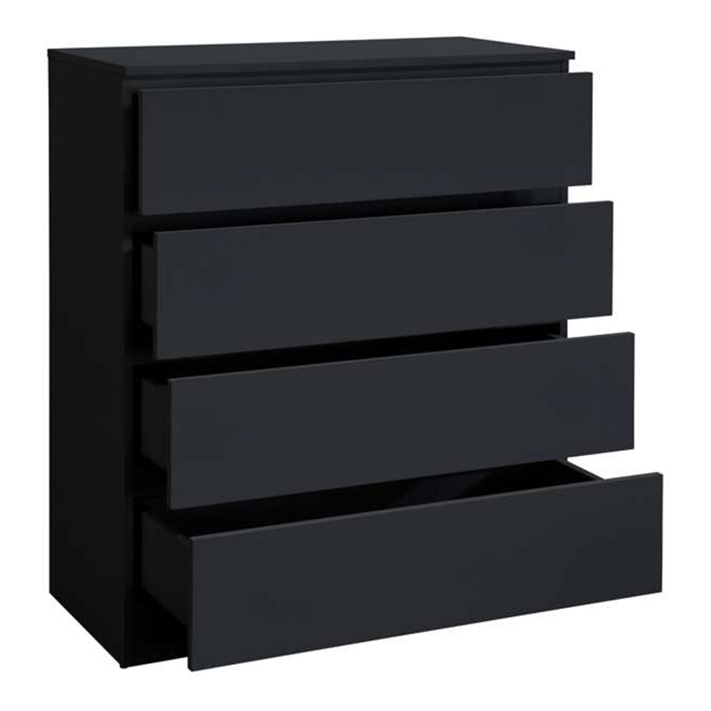 Oslo 4 Drawer Black Chest of Drawers Image 5