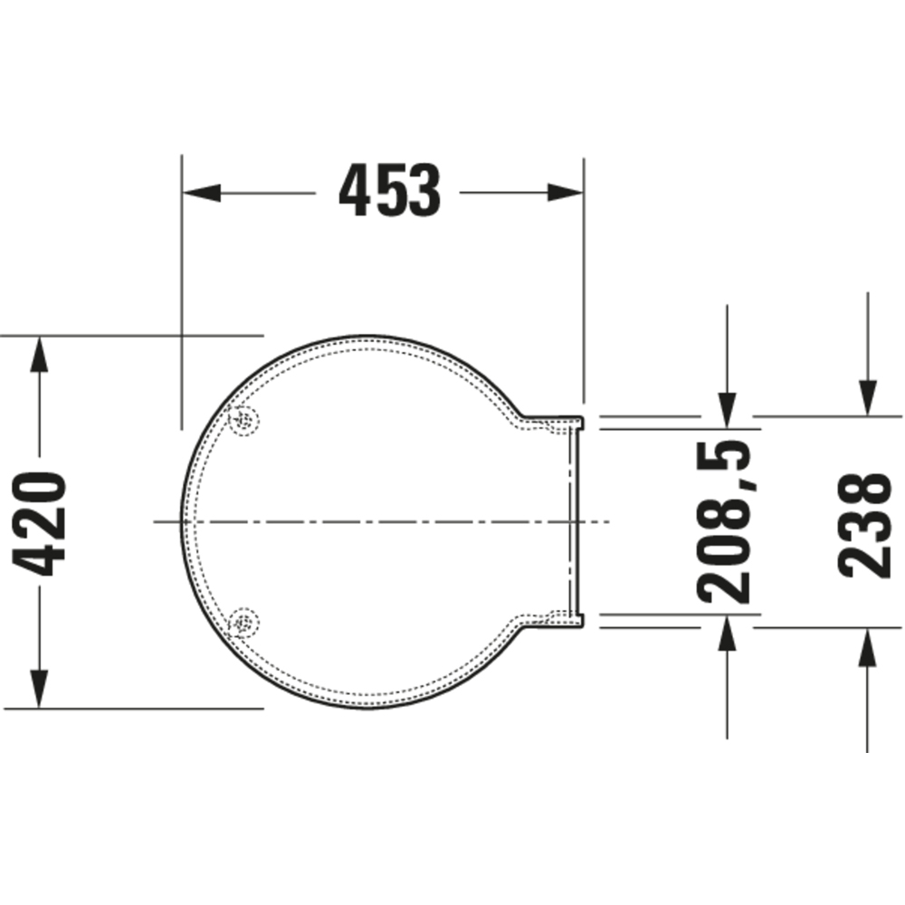 Duravit Starck 1 White Toilet Seat and Cover 420 x 453mm Image 6