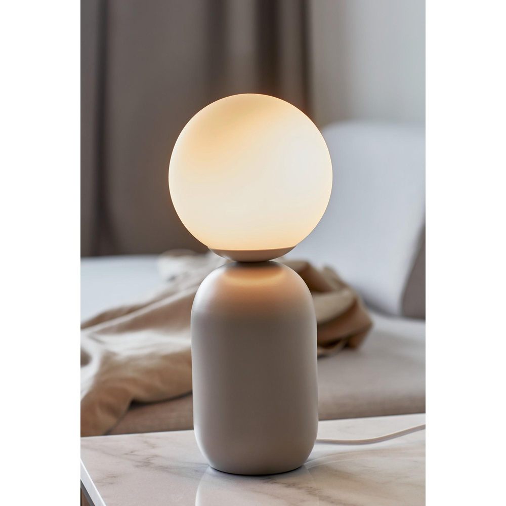 Nordlux Notti Grey Opal Glass Shade Table Lamp Image 2