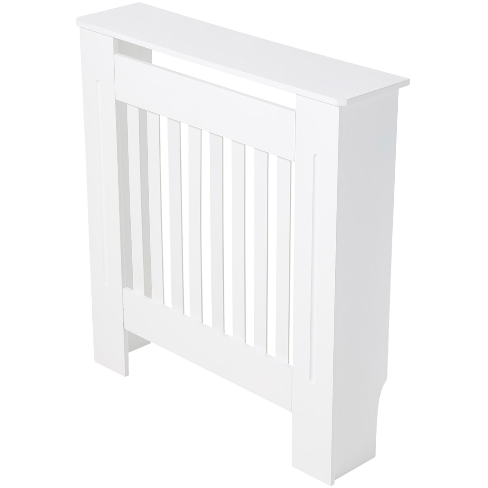 Living and Home White Slatted Radiator Cover 78 x 83cm Image 1