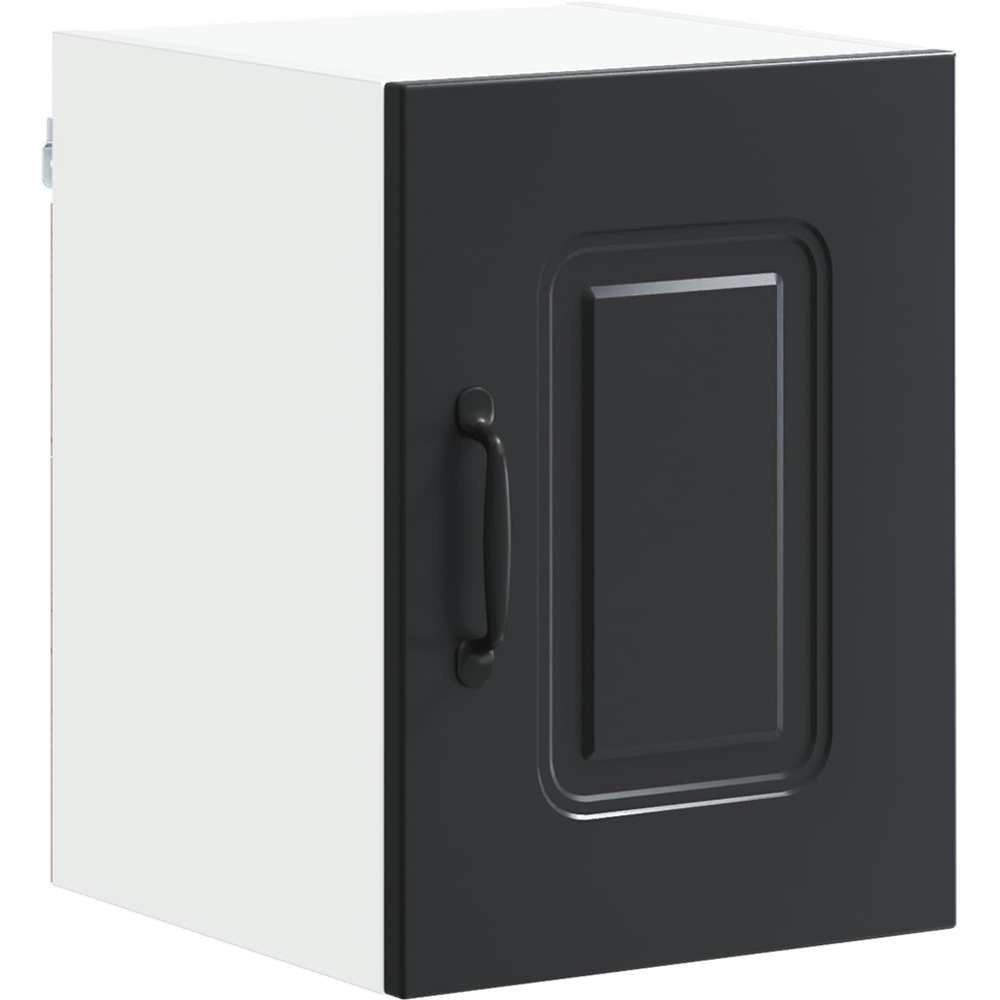 vidaXL Kalmar Single Door Black Wall Mounted Kitchen Cabinet Set of 2 Image 3