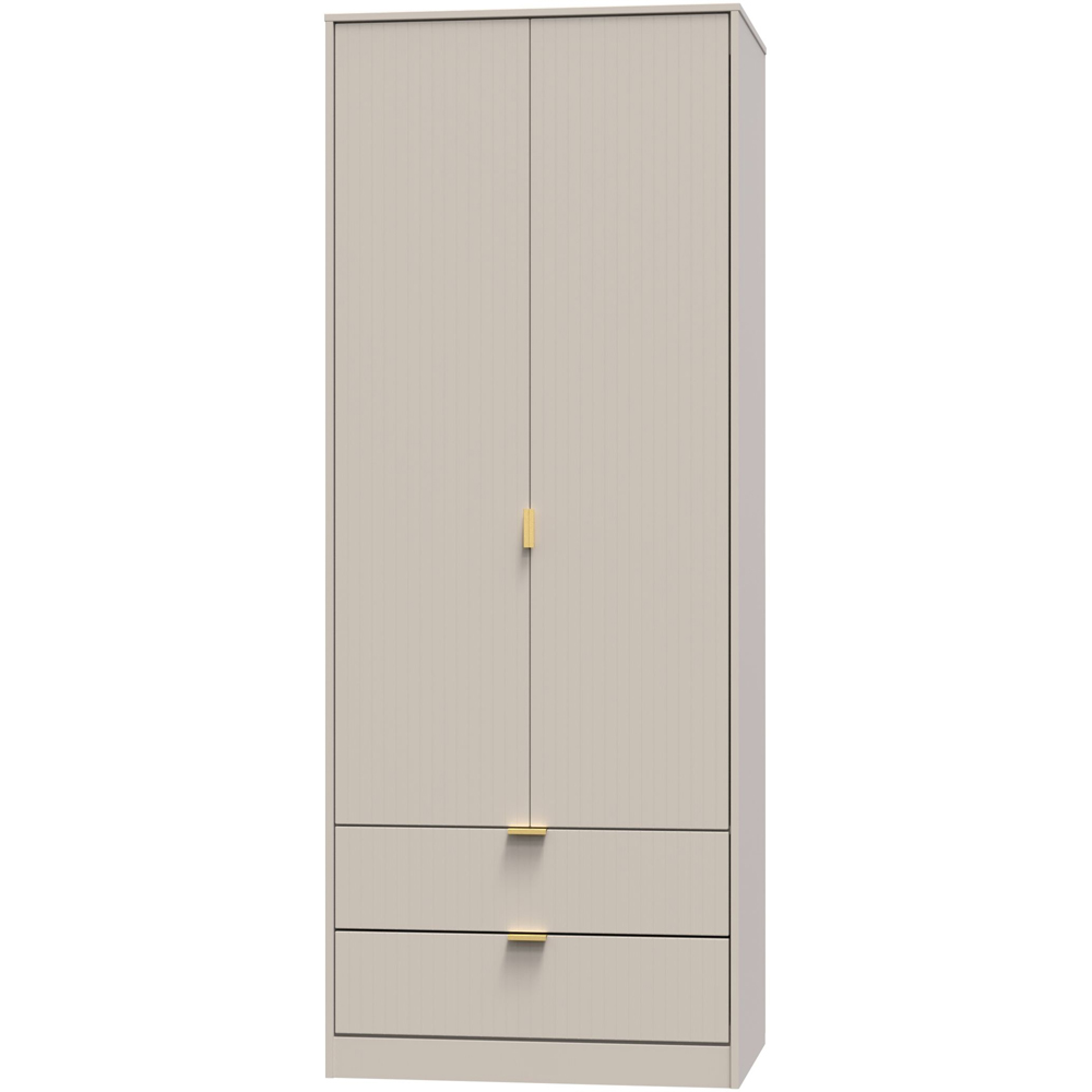 Crowndale Linear 2 Door 2 Drawer Kashmir Matt Wardrobe Ready Assembled Image 2