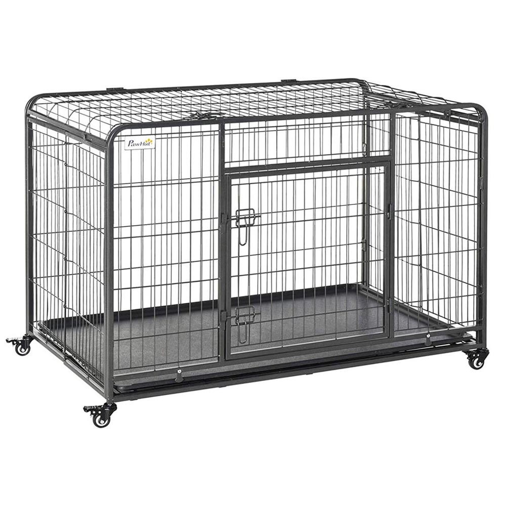 PawHut 125 x 76 x 81cm Metal Dog Cage Kennel Image 1