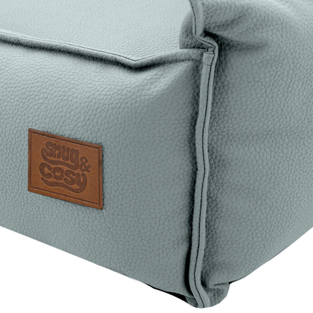 Snug & Cosy Monza Small Square Blue Dog Bed Image 3