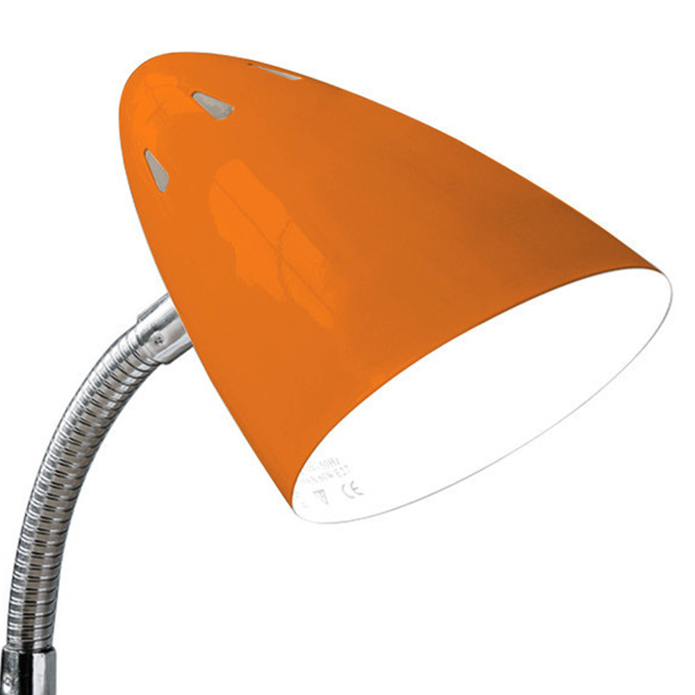 Premier Housewares Orange Gloss Desk Lamp Image 5