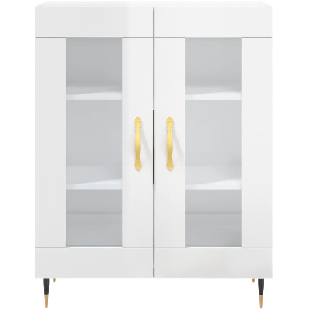vidaXL 2 Door High Gloss White Sideboard Image 5