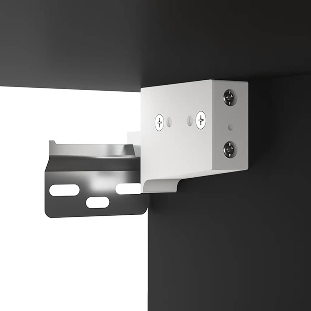 vidaXL 6 Shelf Black LED Mirror Cabinet Image 6