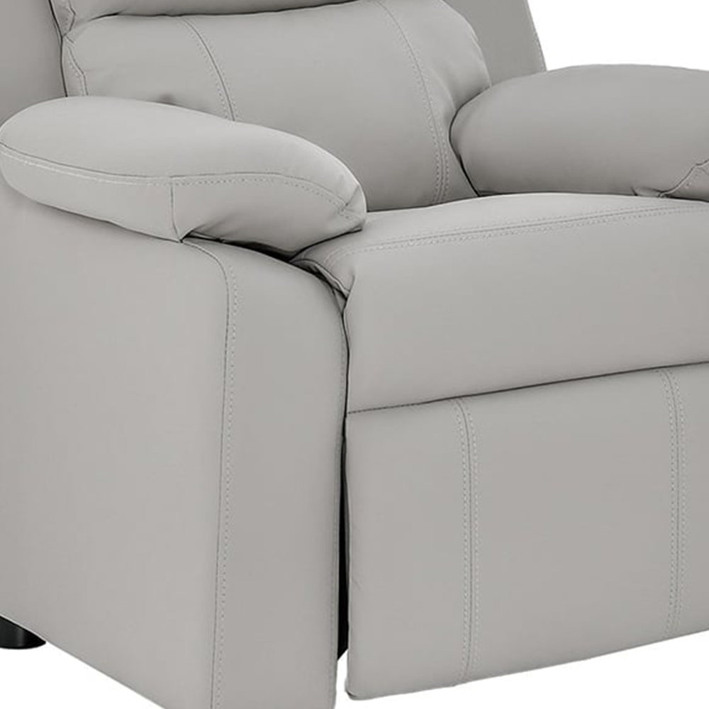 Costway Light Grey Adjustable Backrest and Footrest Kids Recliner Chair Image 3