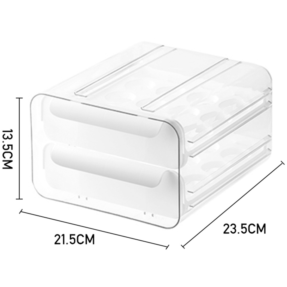 Living and Home 2 Tier White Transparent Egg Storage Box Image 8