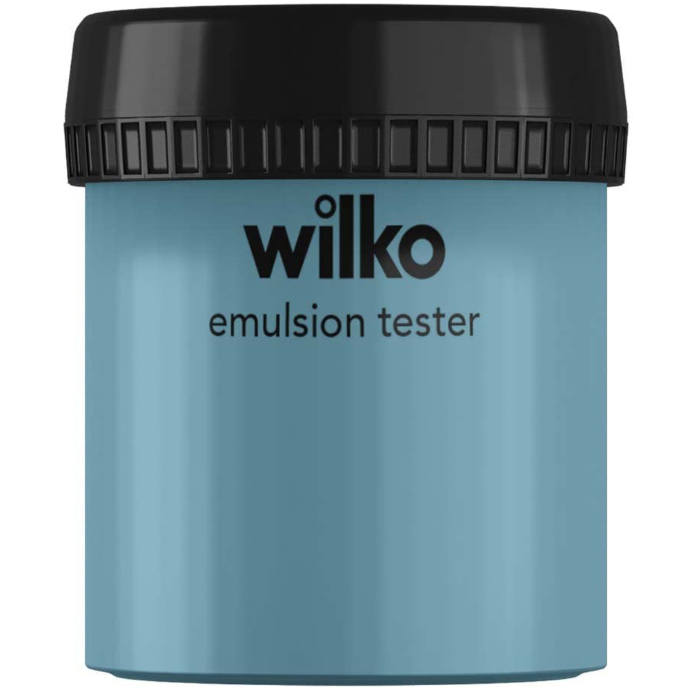 Wilko Pottery Blue Emulsion Paint Tester Pot 75ml Image 1