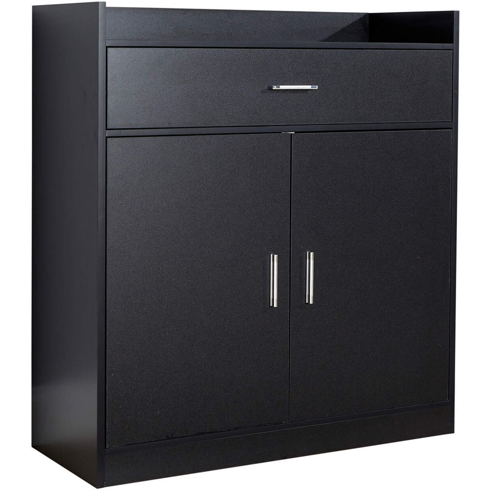 Home Source Novora 2 Door Black Shoe Cabinet Image 2