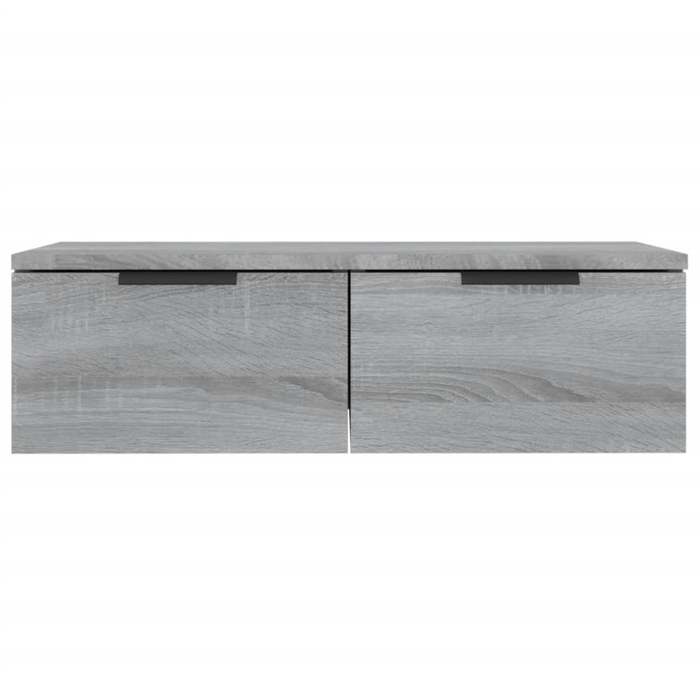 vidaXL 2 Drawer Grey Sonoma Oak Wall Cabinet 2 Pack Image 3