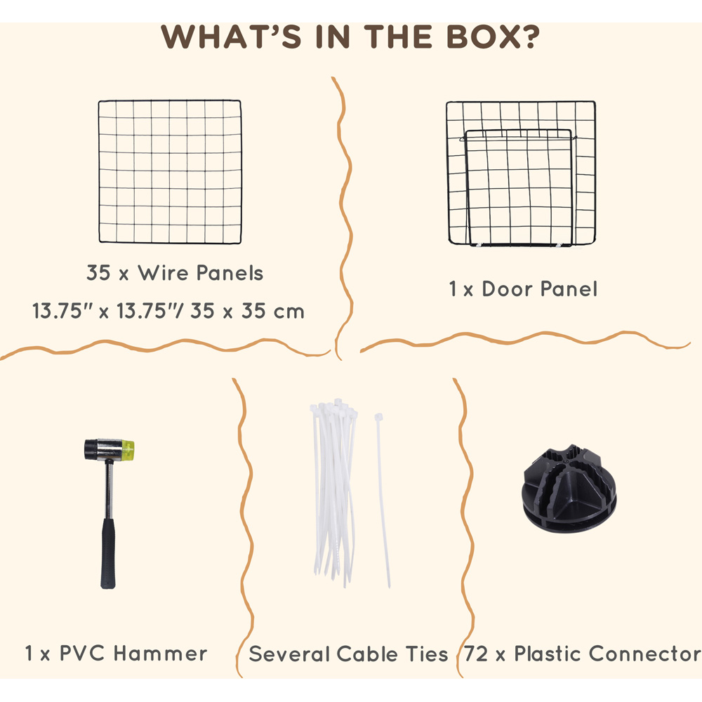 PawHut DIY Pet Playpen Metal Wire Fence 36 Panel Enclosure Image 6