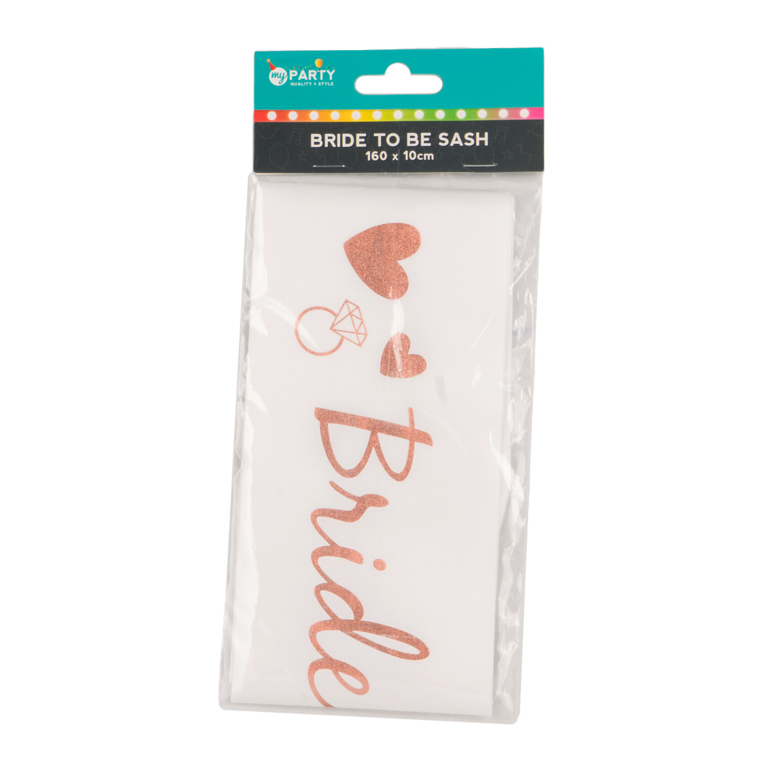 Bride To Be White Sash - White Image 1