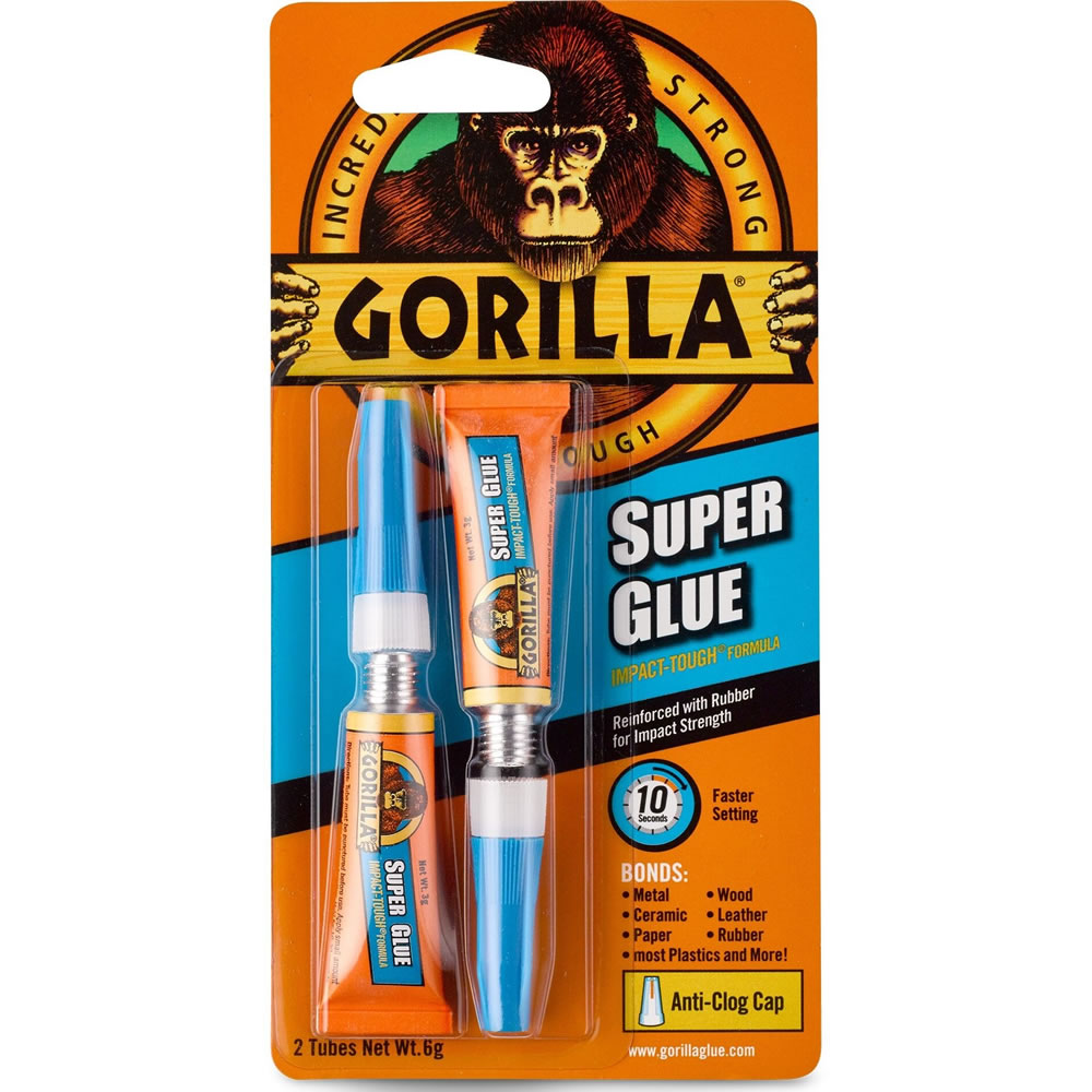 Gorilla Glue Gorilla 2 pack Super Glue 3g  - wilko