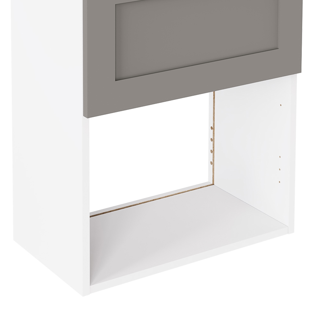 Kitchen Kit Shaker Matt Dust Grey Microwave Wall Unit 600mm Image 3