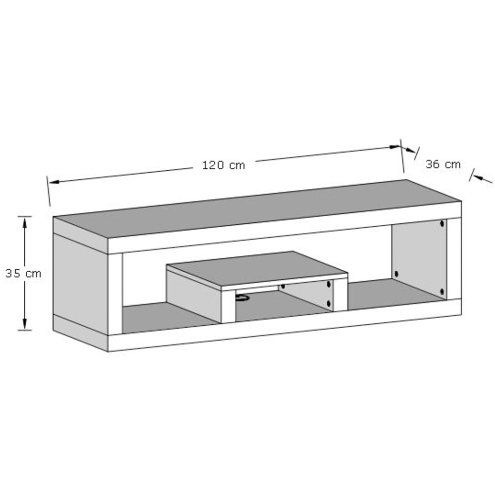 GFW Jakarta 2 Shelf Mango Low board TV Unit Image 9