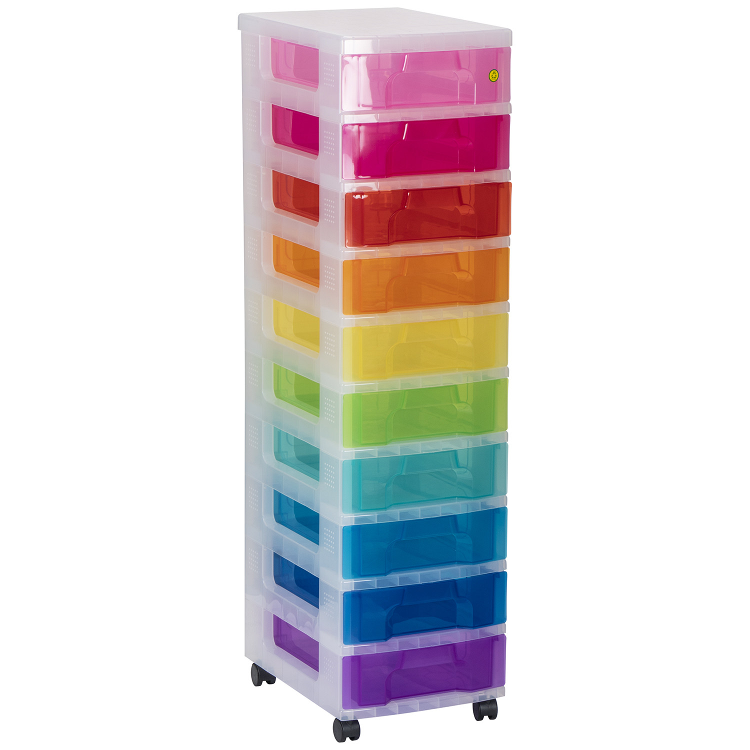 Really Useful 10 Drawer Rainbow Tower Storage Unit Image 1