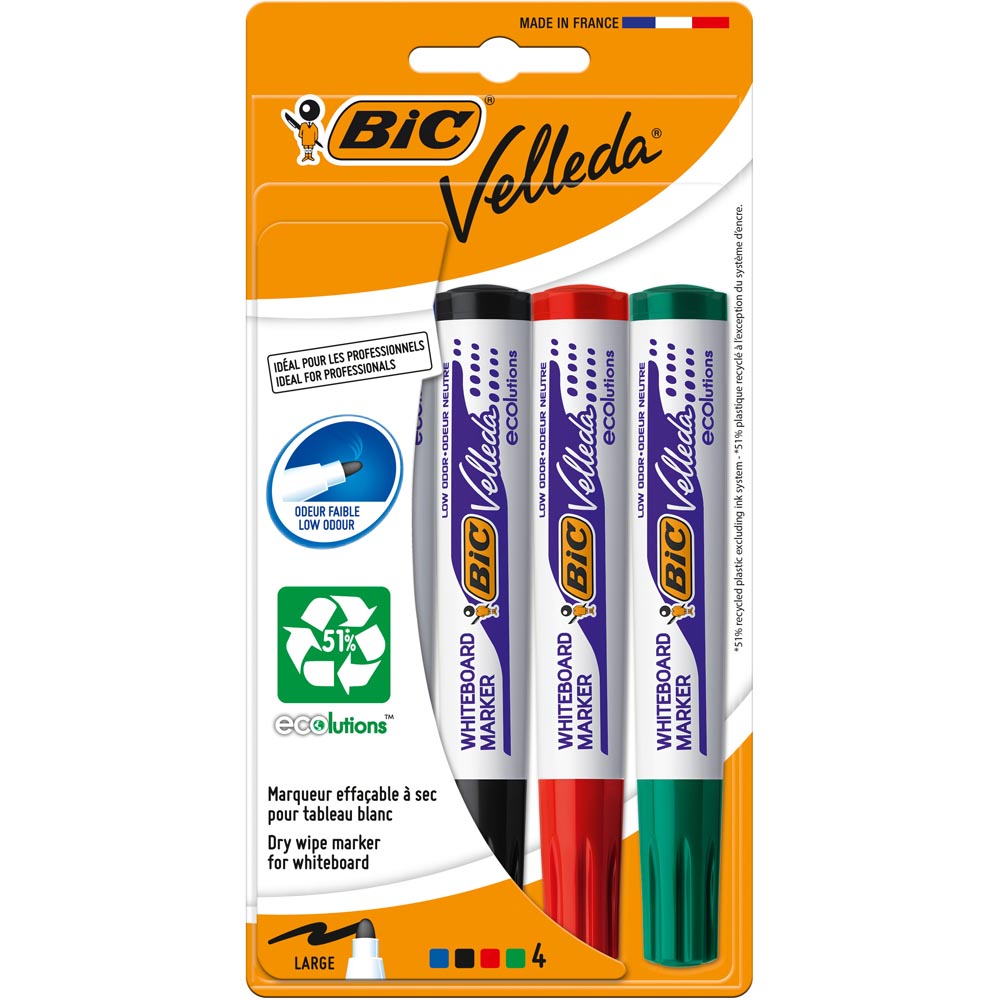 Bic Velleda Markers 4 Pack Image 1