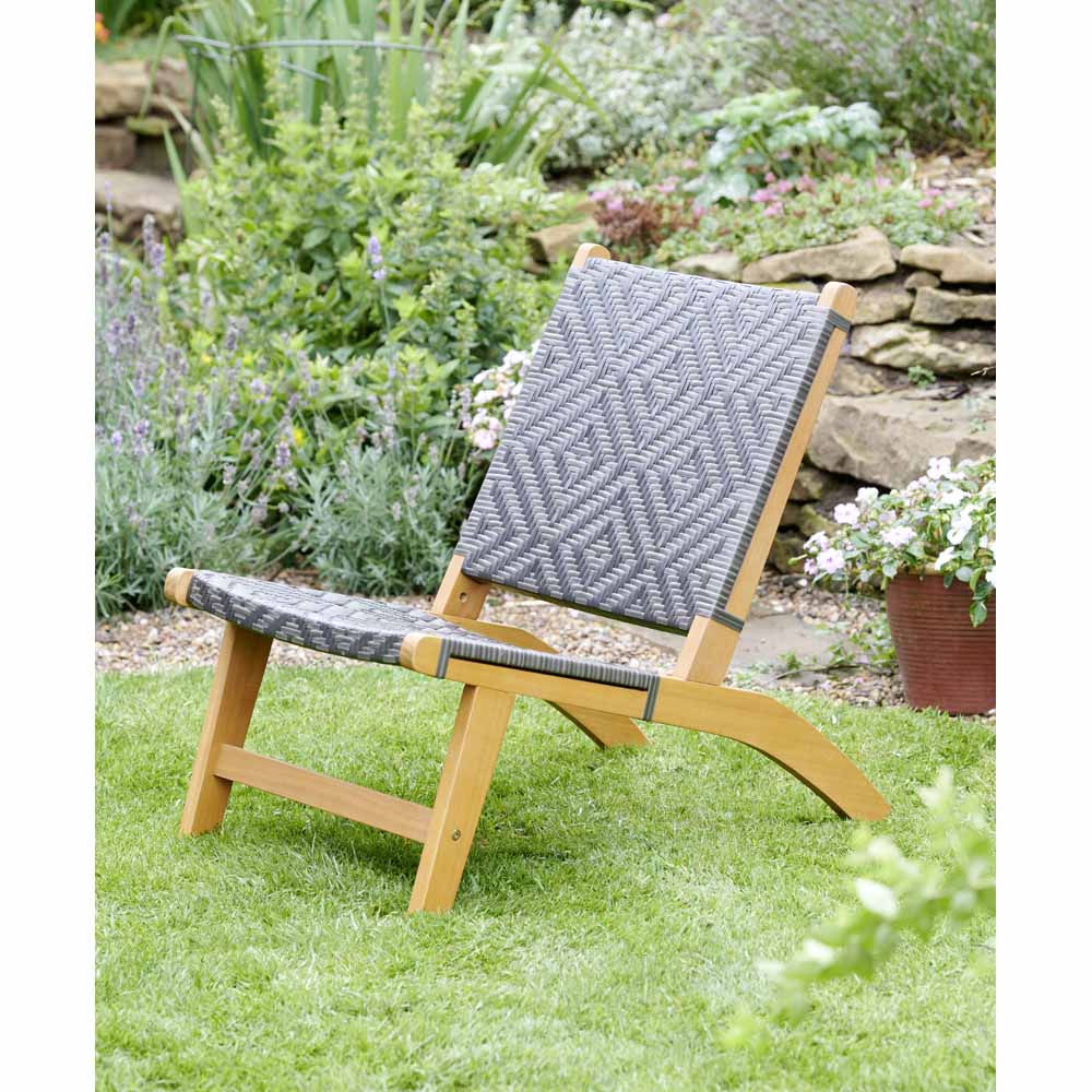 Wilko Eucalyptus And Woven Easy Chair Image 6