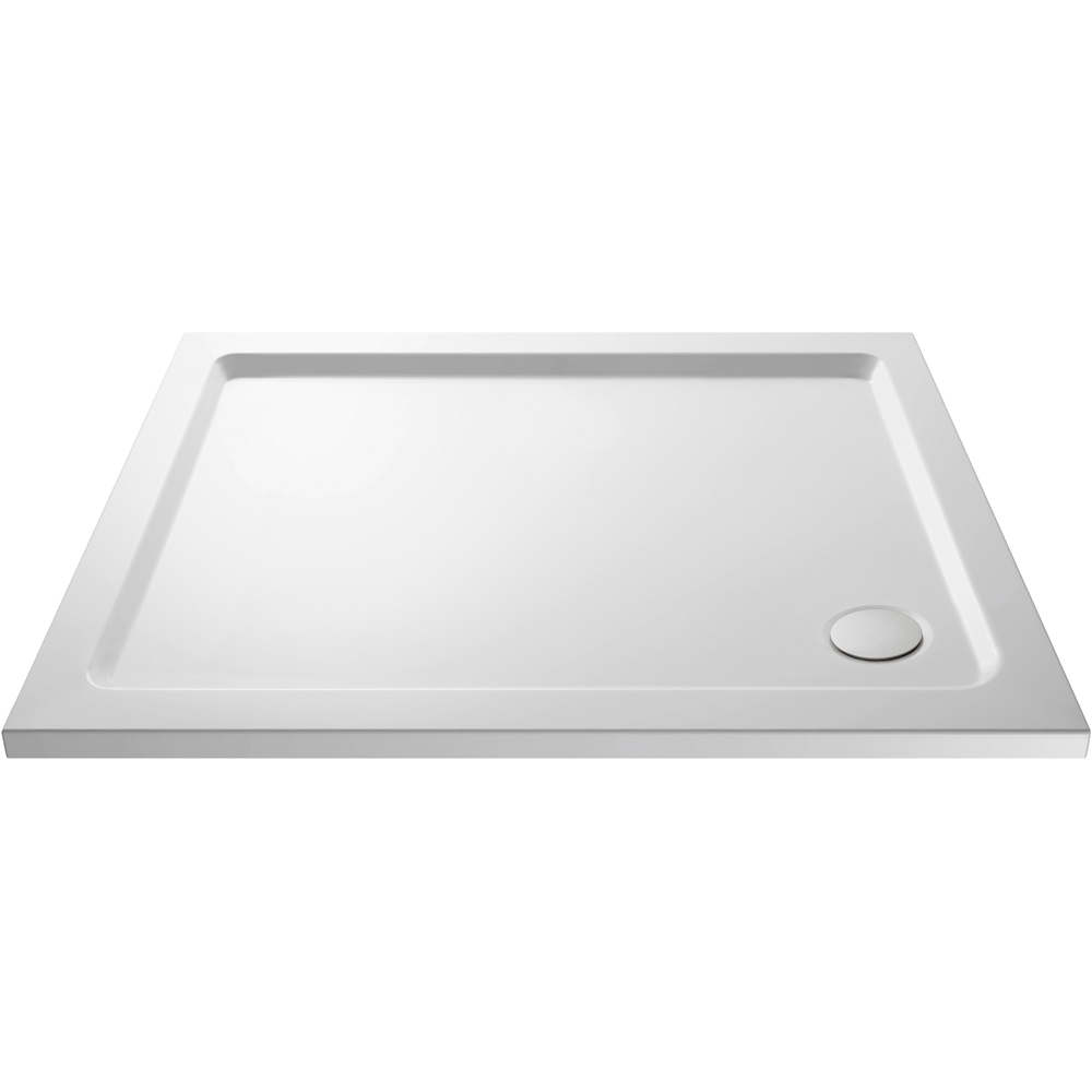 nuie White Rectangular Slimline Shower Tray 1100 x 700mm Image 1