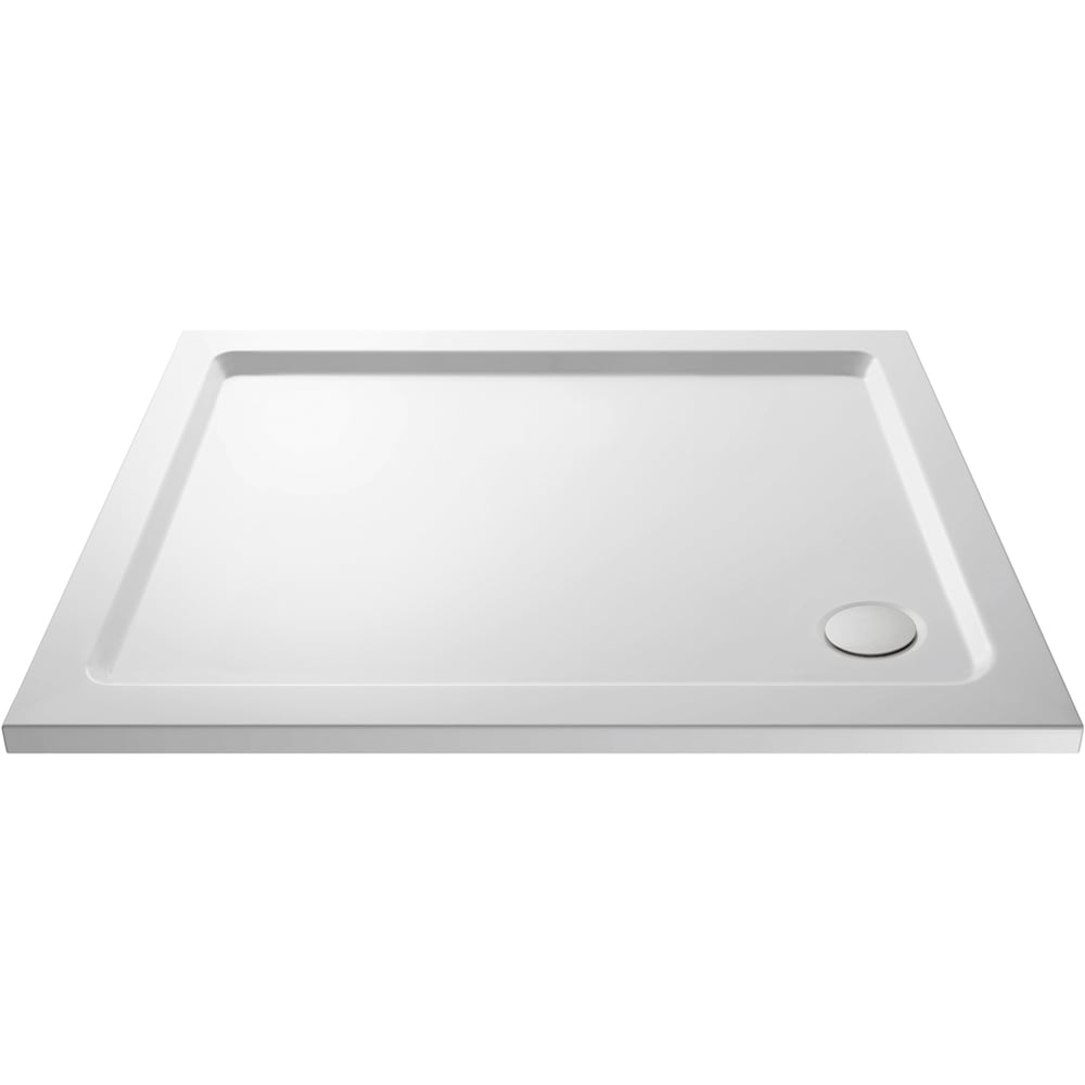 nuie White Rectangular Slimline Shower Tray 1100 x 900mm Image 1