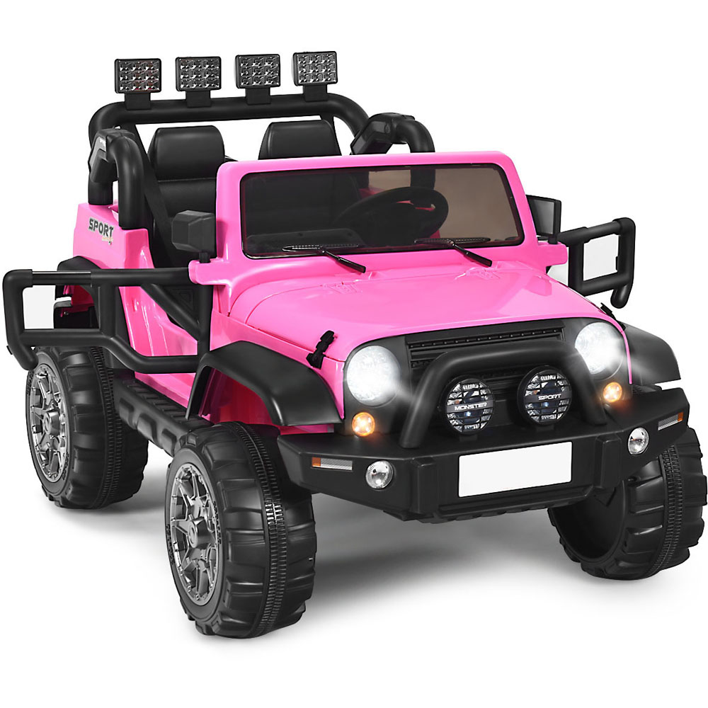Costway Pink Electric Kids Ride On Truck with Remote Control 12V Image 3