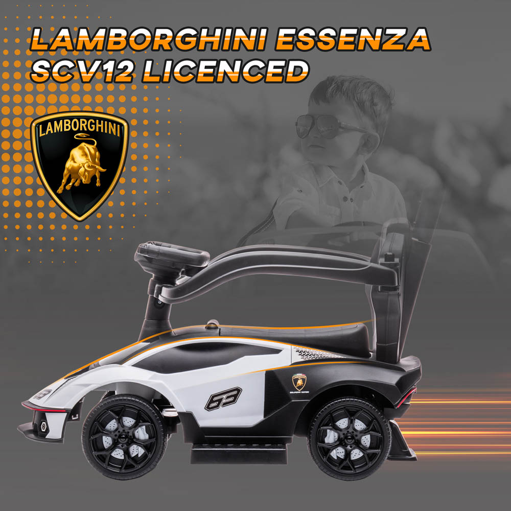 Tommy Toys Lamborghini Baby Ride On Push Car White Image 4