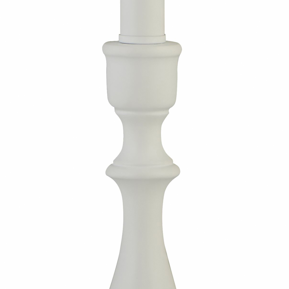 Lighting Collection Baldwin II White Spindle Cream Table Lamp Base Image 4
