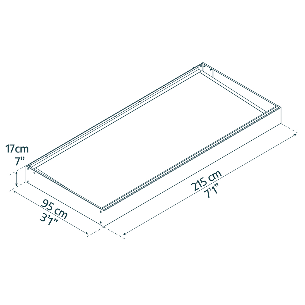 Palram Canopia Sophia 2150 Grey and White Opal Door Canopy 2 x 0.9m Image 6